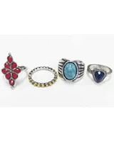 Shyanne Women's 4-piece Summer Nights Ring Set