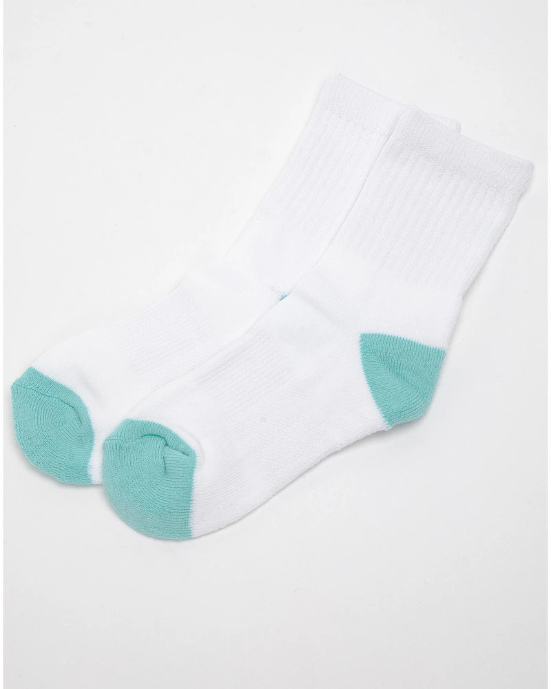 Shyanne Girls' 3 Pack Solid Basic Crew Socks
