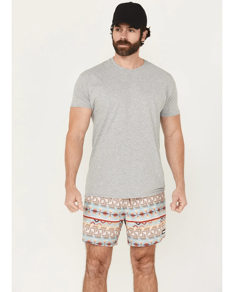 Rock & Roll Denim Men's Southwestern Print Stretch Volley Shorts