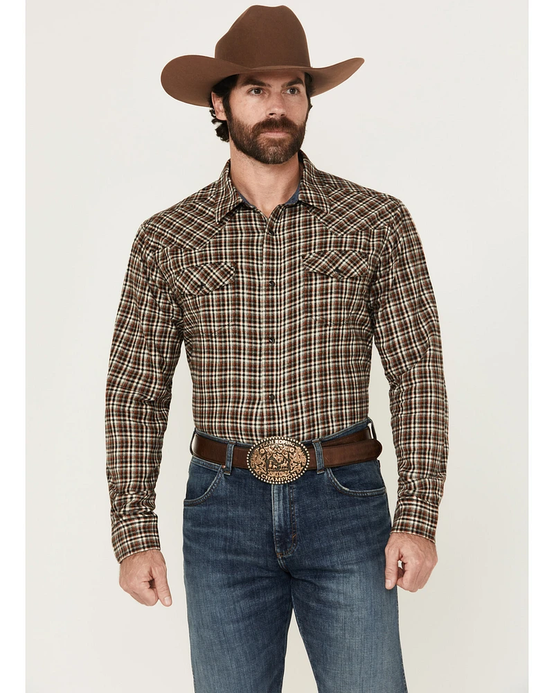 Cody James Men's Jenks Plaid Print Long Sleeve Snap Western Shirt