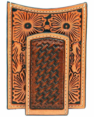 Ariat Men's Basket Weave Floral Moneyclip
