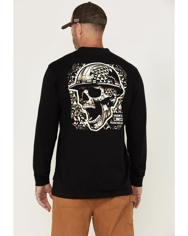 Hawx Men's Scream Long Sleeve Graphic Work Shirt