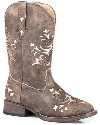 Roper Little Girls' Lola Western Boots - Broad Square Toe