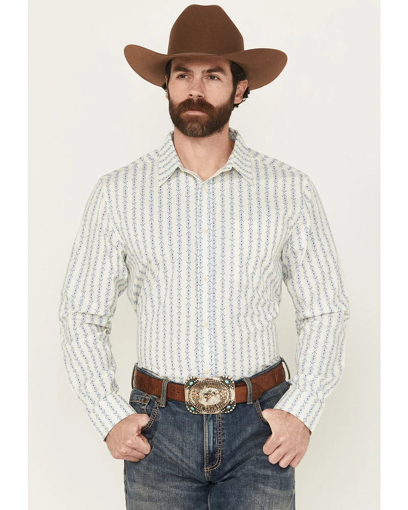 Gibson Trading Co Men's Luau Larry Geo Stripe Long Sleeve Button-Down Stretch Western Shirt