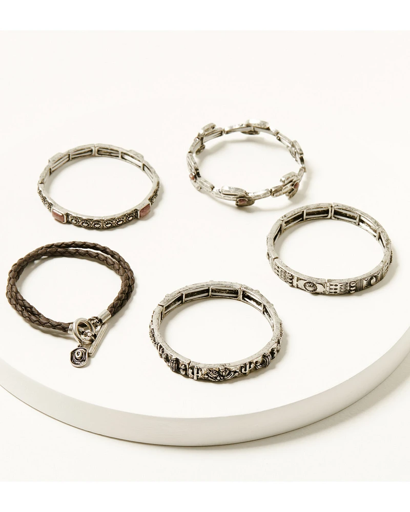Shyanne Women's Strawberry Skies Bracelet Set - 5 Piece