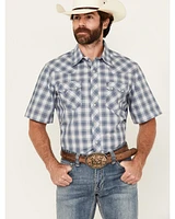 Wrangler Retro Men's Plaid Print Long Sleeve Snap Western Shirt