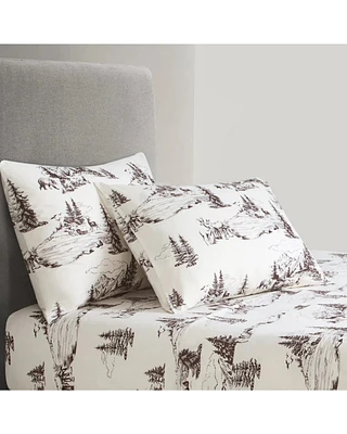 HiEnd Accents 200TC Cotton White Pine 4 Piece Sheet Set