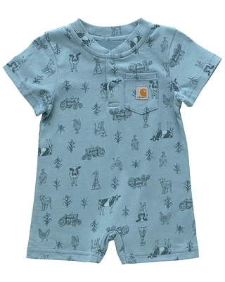 Carhartt Infant Boys' Cow Short Sleeve Snap Onesie