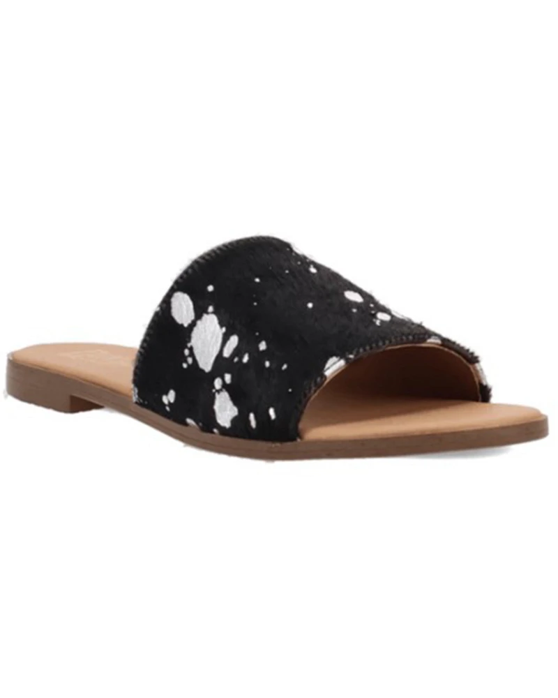 Dingo Women's Metallic Hairon Moo Sandals