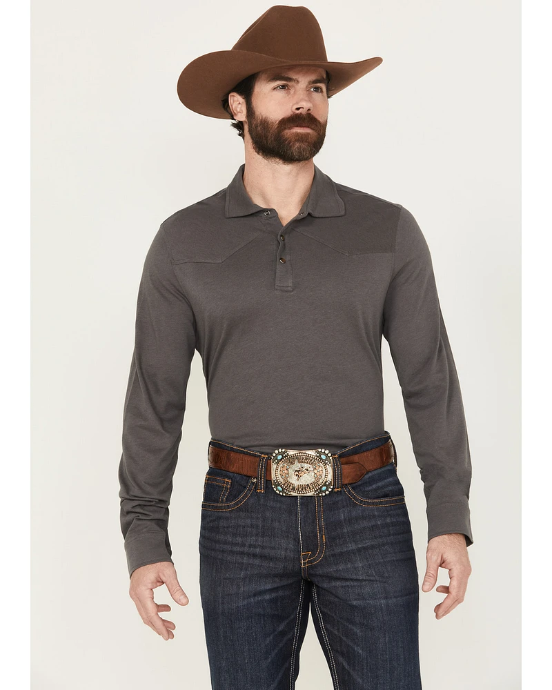 Cody James Black 1978® Men's Drifter Solid Long Sleeve Polo