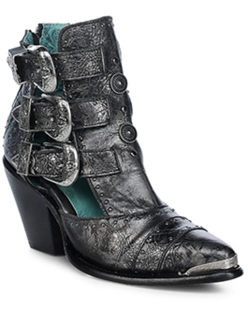 Corral Women's Studded Metallic Fashion Booties - Round Toe