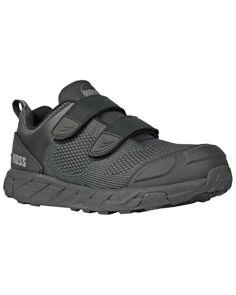 Hoss Men's Buster Low Velcro Waterproof Slip Resistant Work Shoes - Carbon Nano Toe