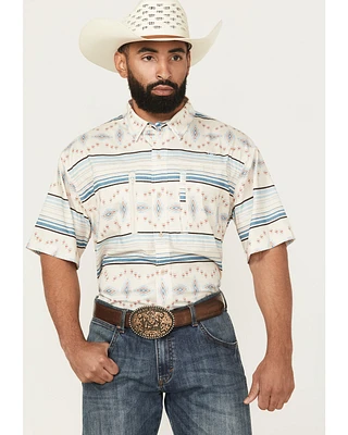 Ariat Men's VenTek Southwestern Striped Short Sleeve Button-Down Western Shirt