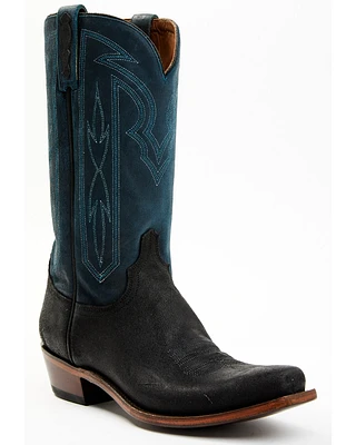 Lucchese Men's Two-Tone Roughout Western Boots - Square Toe