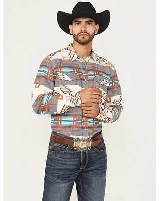 RANK 45® Men's Bodo Southwestern Print Long Sleeve Performance Western Shirt