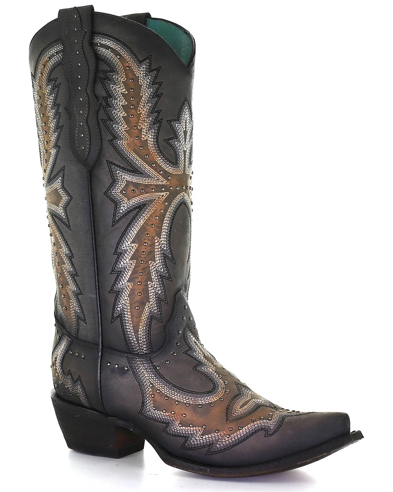 Corral Women's Hand Painted Western Boots - Snip Toe