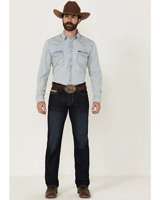 Rock & Roll Denim Men's Revolver Dark Wash Slim Straight Stretch Jeans