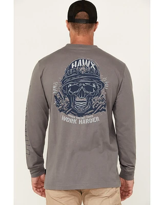 Hawx Men's Roughneck Long Sleeve Graphic Work T-Shirt