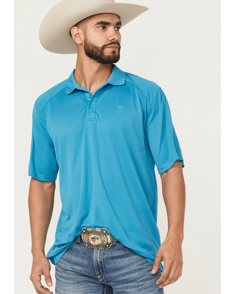 Ariat Men's AC Solid Short Sleeve Button-Down Polo Shirt