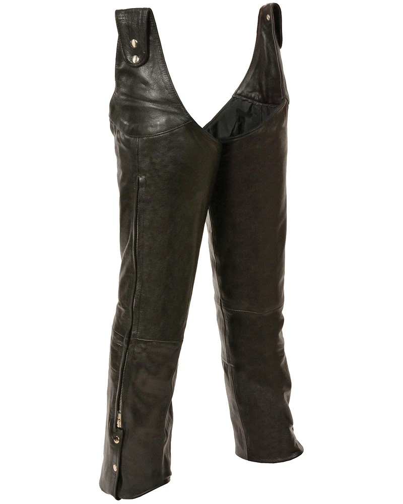 Milwaukee Leather Men's Adjustable Side Snap Beltless Chaps - 3X