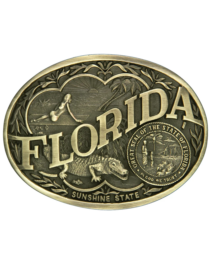 Montana Silversmiths Florida State Belt Buckle