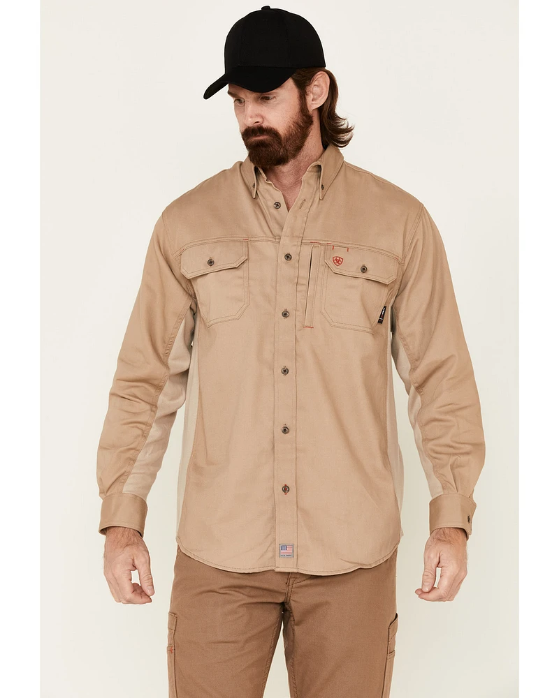 Ariat Men's FR Solid VentTEK Long Sleeve Work Shirt - Big