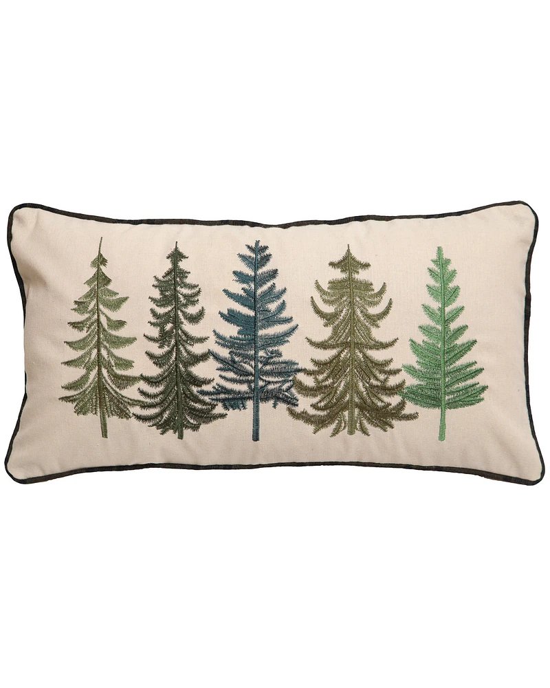 Carstens Home Row Of Pine Trees Pillow