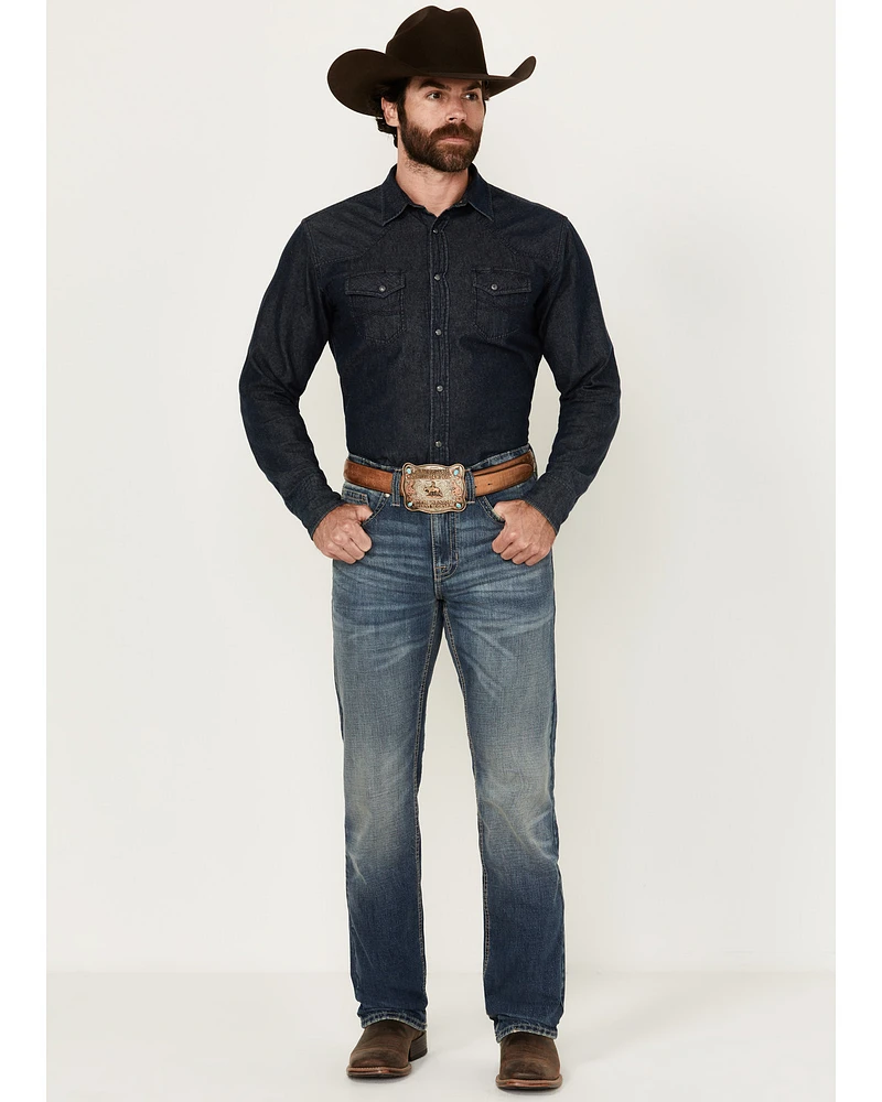Cody James Men's Trigger Wash Jackson Slim Straight Rigid Denim Jeans