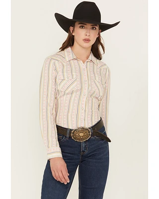 Ariat Women's Alyssa Wallpaper Print Long Sleeve Snap Western Shirt