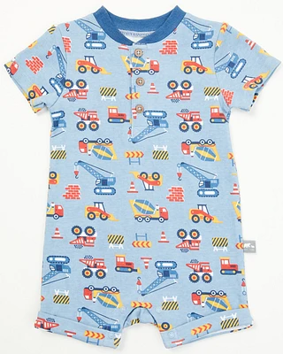 Rugged Bear Infant Boys' Construction Print Onesie