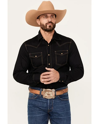 Wrangler Retro Men's Solid Long Sleeve Snap Western Shirt