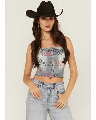 The Laundry Room Women's Boot Barn Exclusive Coors Light Denim Bustier
