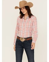 Ariat Women's Billie Jean Plaid Print Long Sleeve Button-Down Western Shirt
