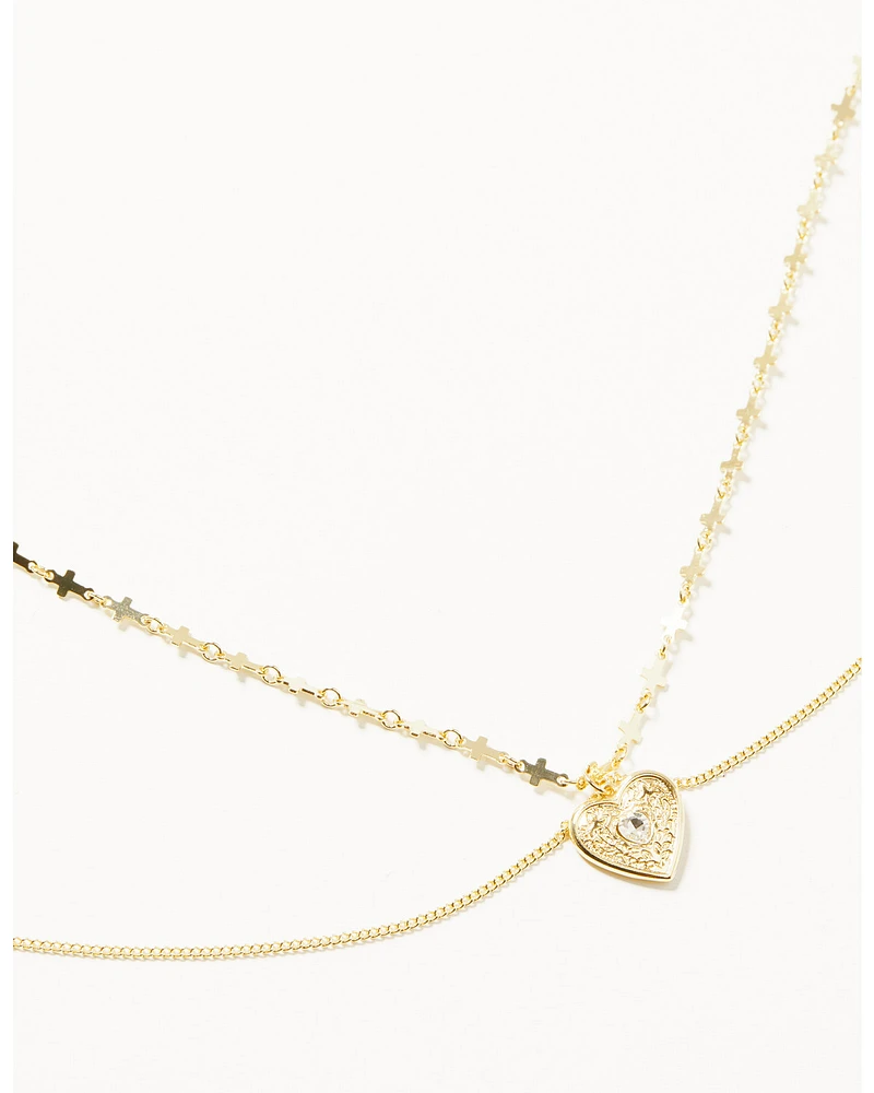 Shyanne Women's Heart Cross Necklace