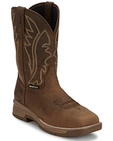 Justin Men's 11" Nitread Pull-On Waterproof Work Boots -Nano Composite Toe