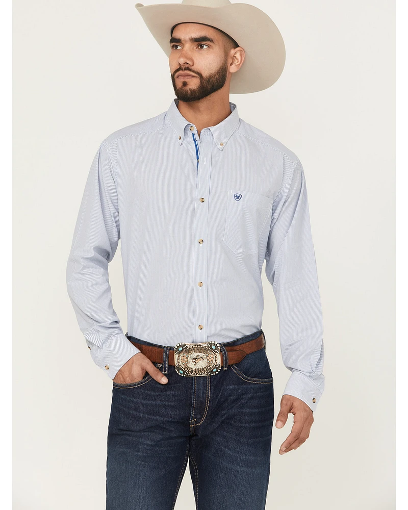 Ariat Men's Dayne Mini Striped Long Sleeve Western Shirt