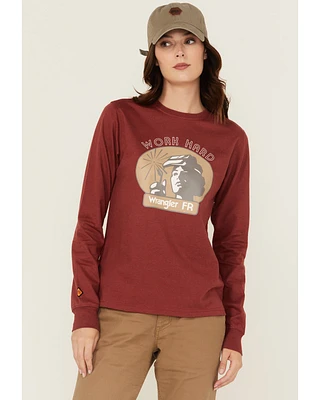 Wrangler Women's FR Work Hard Long Sleeve Graphic Work T-Shirt - Plus