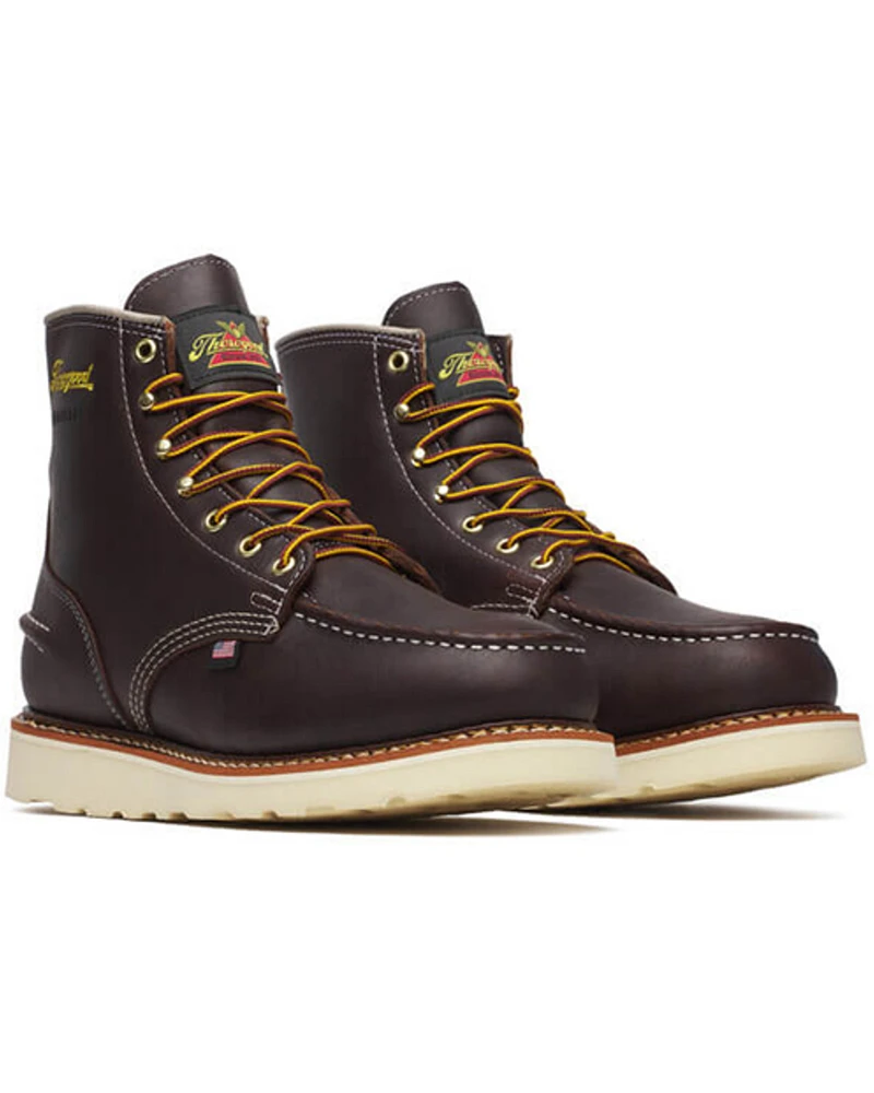 Thorogood Men's 6" Briar Pitstop Waterproof Work Boots - Moc Toe