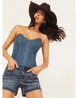 Show Me Your Mumu Women's Baton Rouge Strapless Denim Top