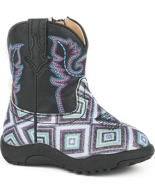 Roper Infant Boys' Cowbaby Glitter Diamonds Pre-Walker Western Boots - Round Toe