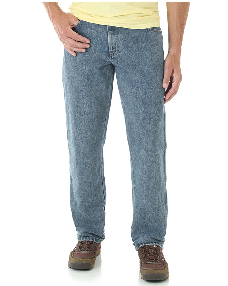 Wrangler Rugged Wear Men's Antique Indigo Wash Trail Trekker Relaxed Fit Jeans - Tall