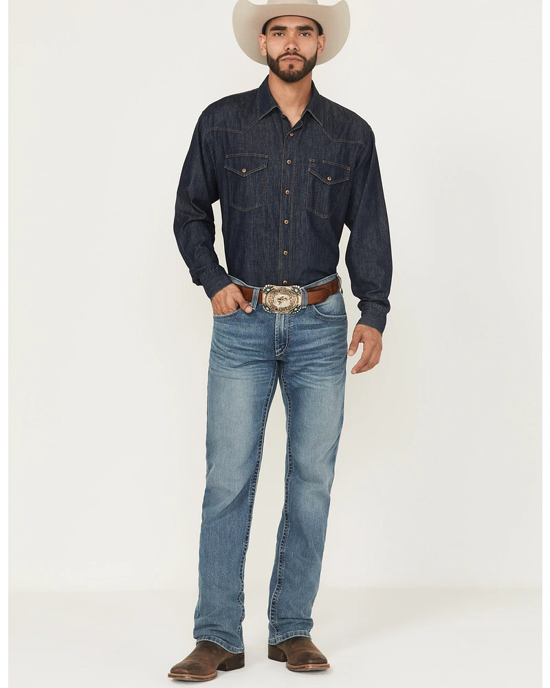 Ariat Men's M5 Clarence Forrest Medium Wash Straight 2X Durable Stretch Denim Jeans
