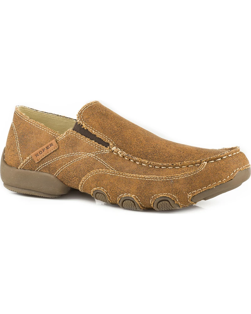 Roper Men's All Over Vintage Driving Moc Shoes