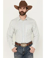 Gibson Trading Co Men's Luau Larry Geo Stripe Long Sleeve Button-Down Stretch Western Shirt