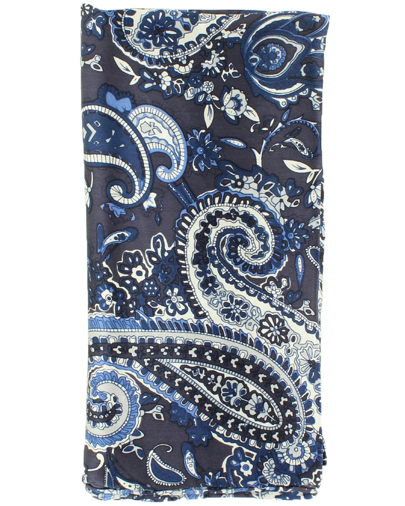 M&F Western Blue Paisley Wild Rag Scarf