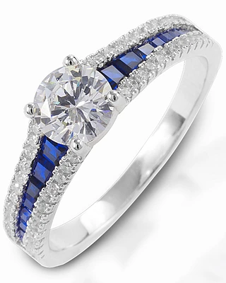 Kelly Herd Women's Blue Spinel Engagement Ring
