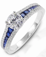 Kelly Herd Women's Blue Spinel Engagement Ring