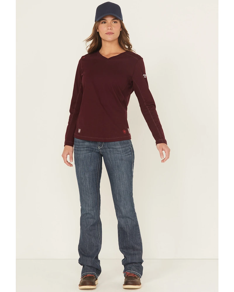 Ariat Women's FR Mid Rise Durastretch Duralight Ella Bootcut Jeans