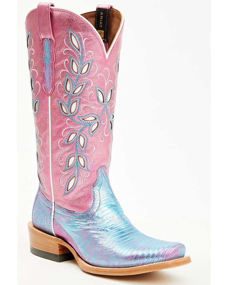 Ariat Women's Futurity Exotic Lizard Western Boots - Square Toe