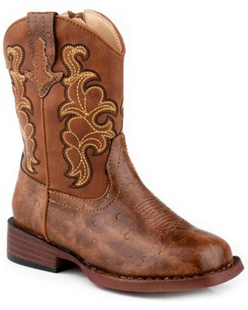 Roper Toddler Boys' Quills Western Boots - Broad Square Toe